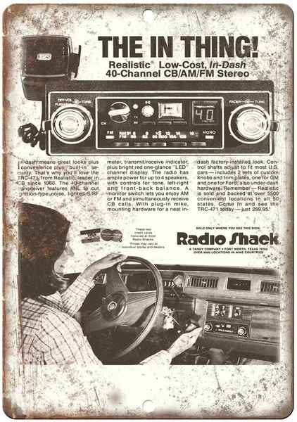 

Radio Shack Car Stereo Tin Sign art wall decoration,vintage aluminum retro metal sign,iron painting vintage decoration sign