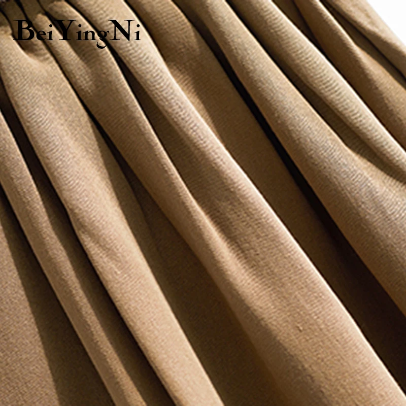 

Beiyingni Slim Vintage Korean Elegant Office Ladies Skirts Woman Chic Solid Simple Fashion Skirts Womens Irregular Saias Female