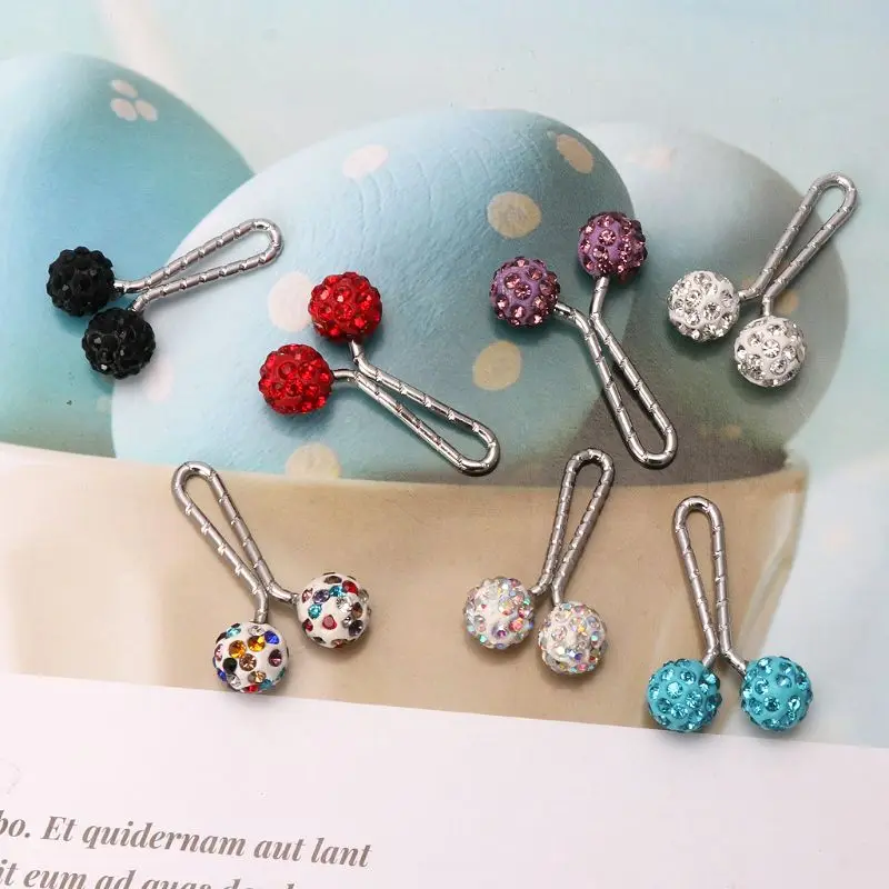 Защитная булавка мусульманский хиджаб зажим для шарфа стразы брошь из шариков