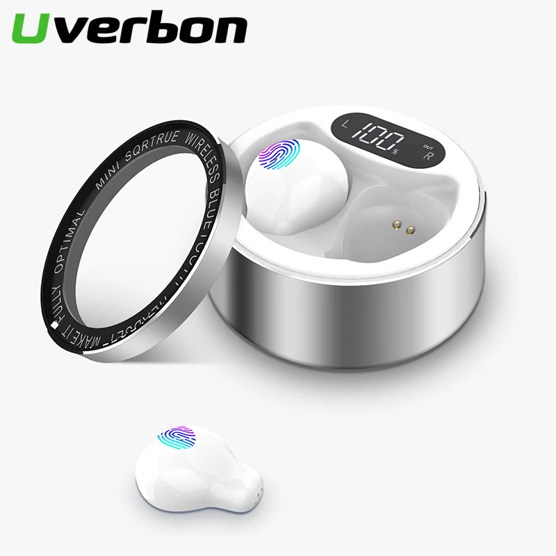 

X26 Portable Wireless Earphone Bluetooth 5.0 Ultra Small Hidden Earbuds Touch Control Sports mini Headsets With LED Display