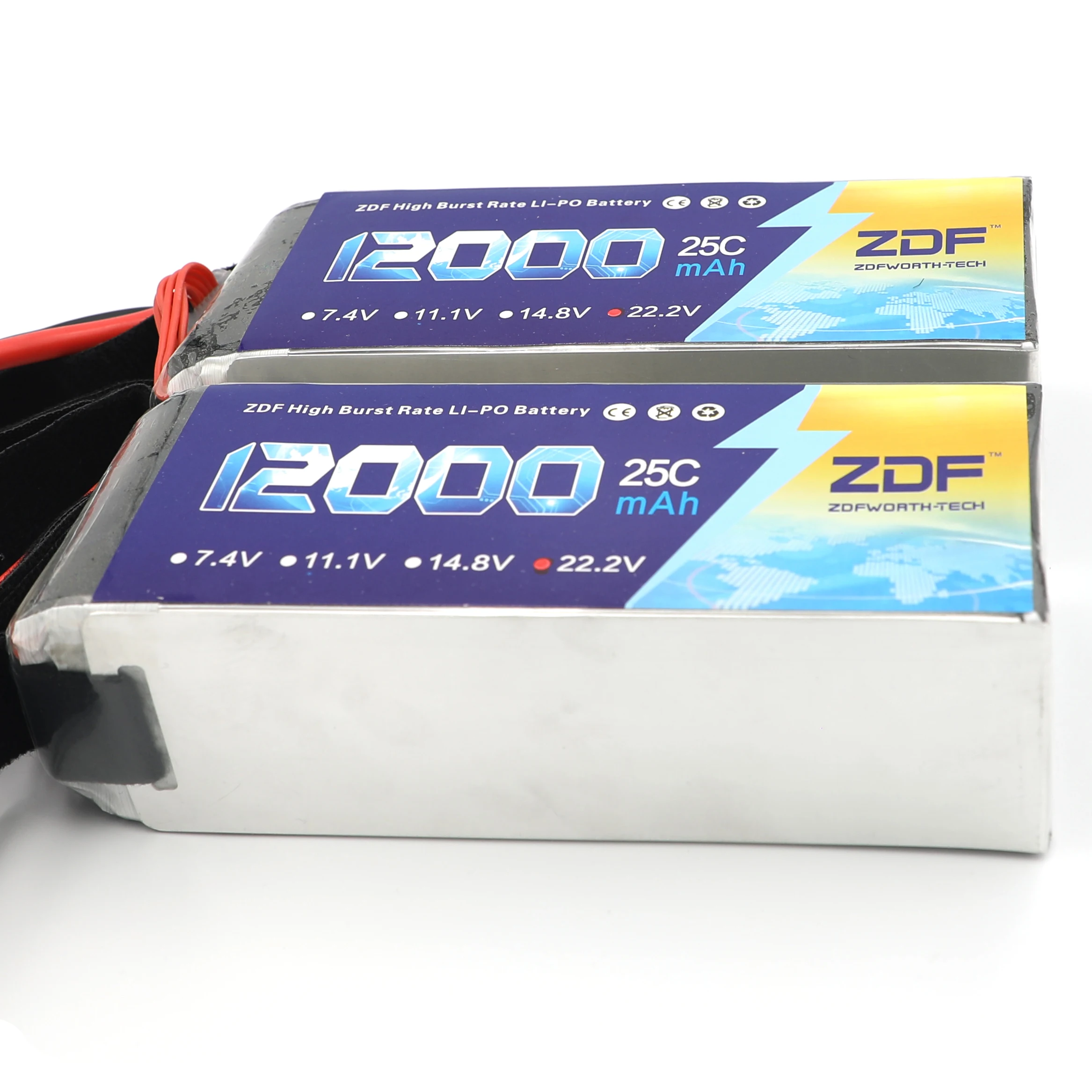 ZDF 2pcs RC летательный аппарат LiPo батарея 22,2 V 12000mAh 25C 6S для радиоуправляемый самолет, Квадрокоптер автомобиль Лодка вертолет 6S RC батареи LiPo