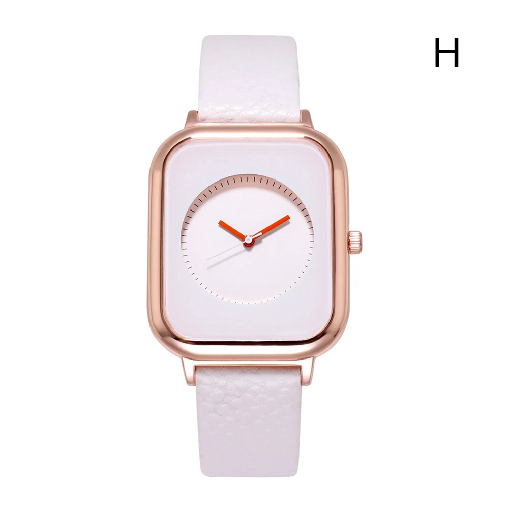 

Quartz Watch Casual Analog Wrist Watch with Synthetic Leather Band Square Dial d88