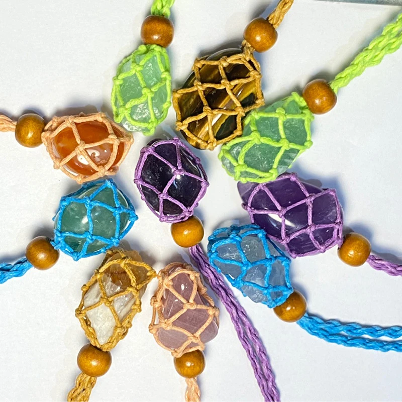 

Necklace Crystal Stone Holder Adjustable Length Cord Necklace Diyjewelry Making Necklace Stone Holder Pendant Necklace
