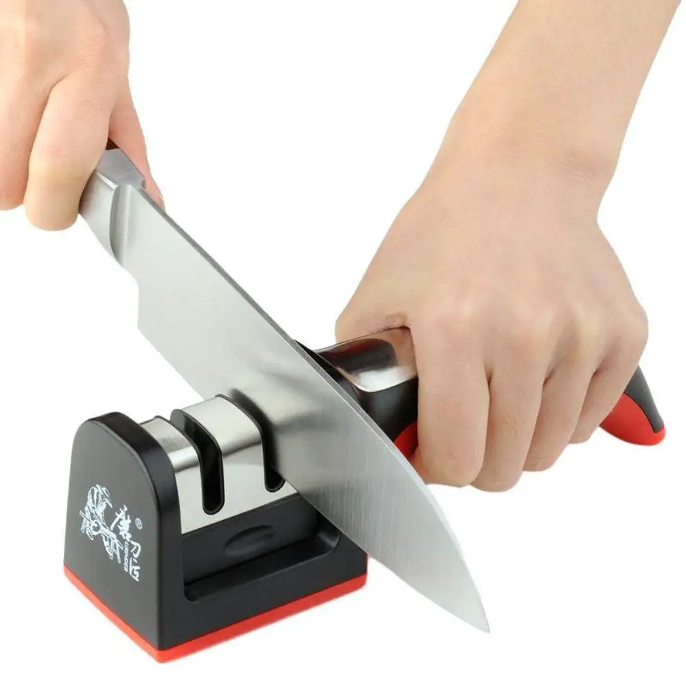 

New Two Stages Diamond Ceramic Kitchen Knife Sharpeners Sharpening Stone Household Sharpener Kitchen Knives Tools