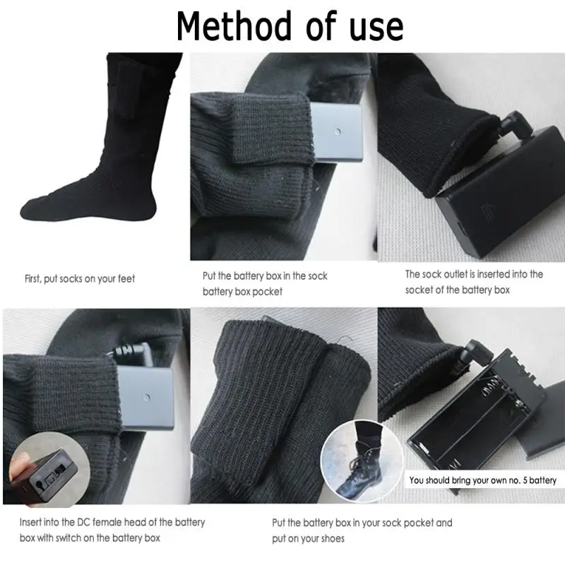 

Heating Hot Shoes Socks Outdoor Riding Hiking Ski Socks Stockings Foot Warmer Electric Heater Warm Protection Winter Gifts