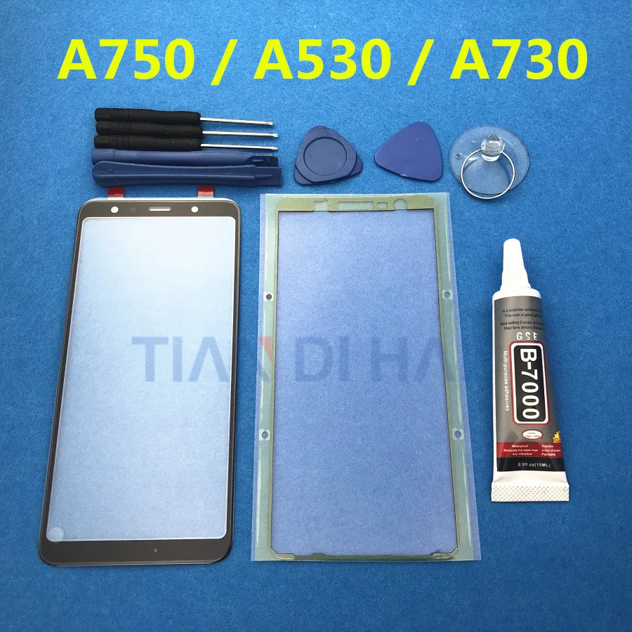 Передний сенсорный ЖК-экран, внешняя стеклянная линза, Замена для samsung galaxy A7 A8 Plus A8+ A8 A750 A750F A730 A530 клей и инструменты