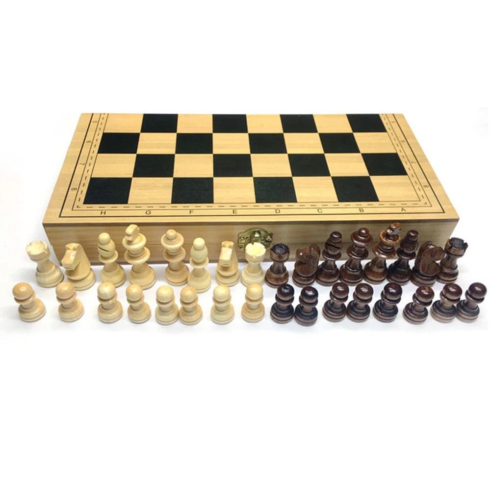

Chess Set Chessboard Folding Pieces Children Elder Gifts Magnetic Wooden International Set Entertainment Board Games
