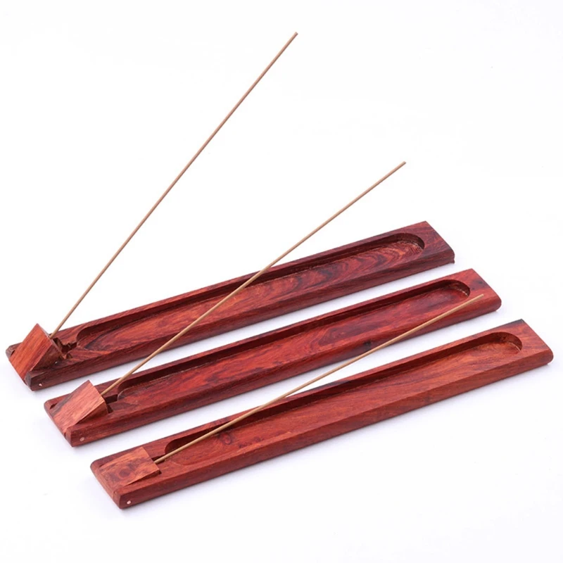 Wooden Incense Stick Aromatherapy Base Retro Style for Home Bedroom Living Room Yoga Room Decorative Censer Holder