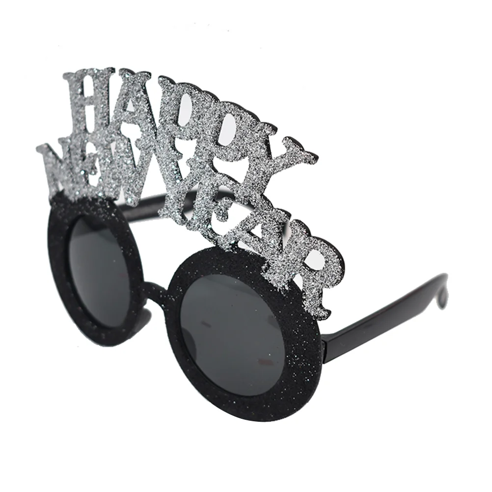 

4 шт., блестящие очки в черной оправе