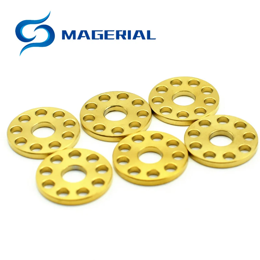 Ti Gasket for Motorcycle 9-Hole Titanium Washer M6 M8 M10 Gold Burned Blue Color for Motor Bike Ti fastener  6 pieces