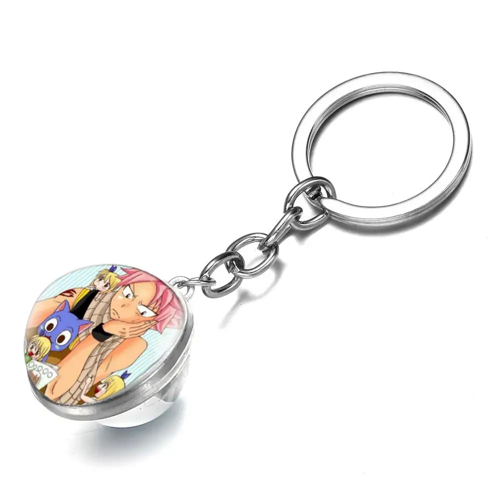 Хит продаж брелок с аниме Фея хвост Natsu Люси счастливый кот искусство фото