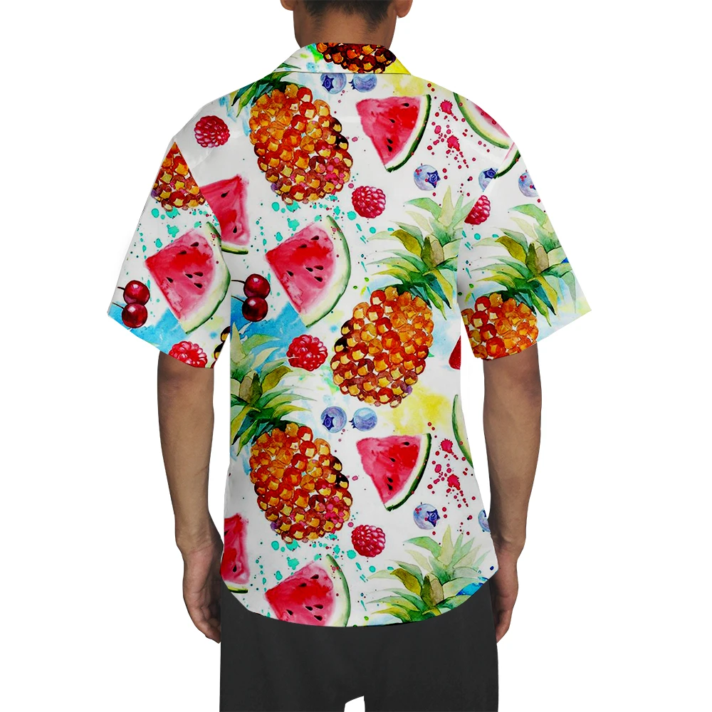 Мужская классическая Повседневная винтажная рубашка с коротким рукавом 3D