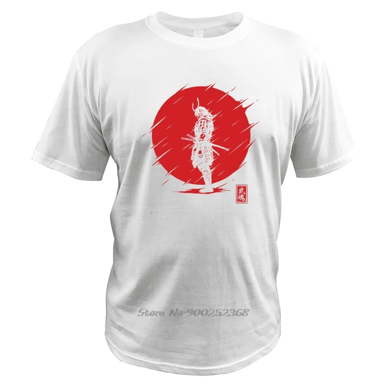 Футболка Samurai Высококачественная футболка с цифровым принтом воина классная