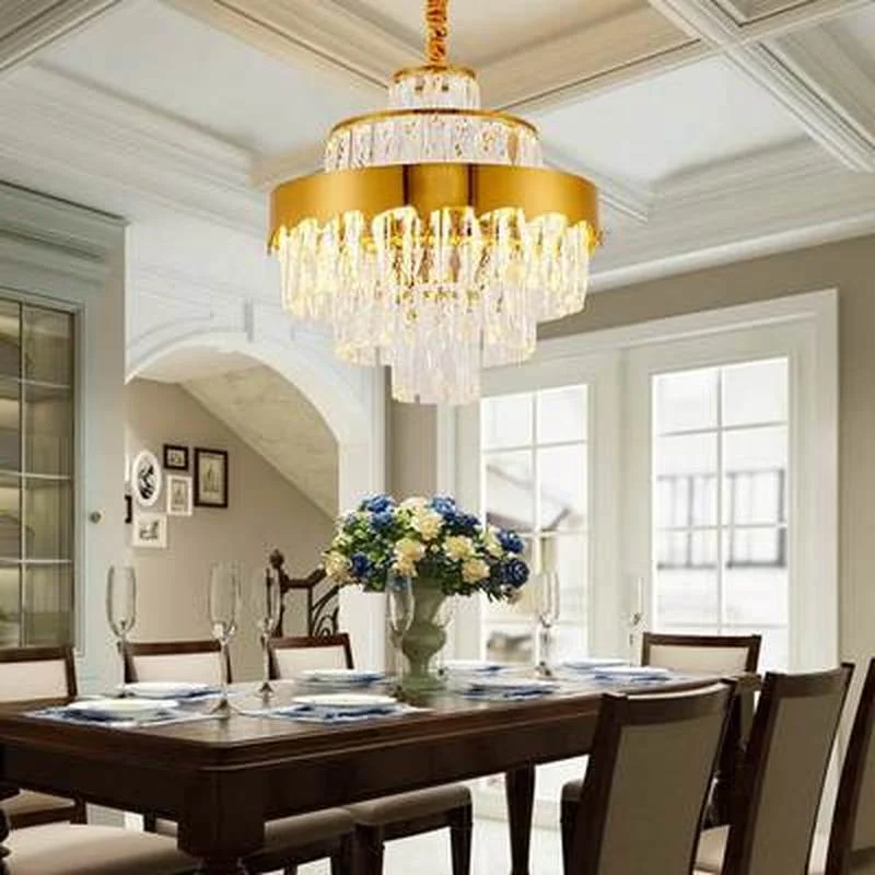 Хрустальная люстра с роскошным дизайном Золотая 220 В переменного тока