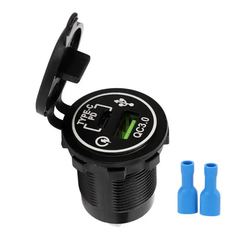 

Car Fast Charger Modified Car Charger TPYE C+QC3.0 Fast Charging Dual Port Output High Current Full Protocol Modified Car