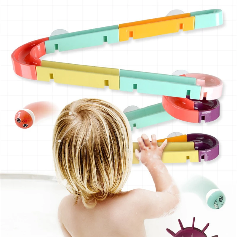 Детские Игрушки для ванны &quotсделай сам&quot настенная присоска Мраморная гоночная