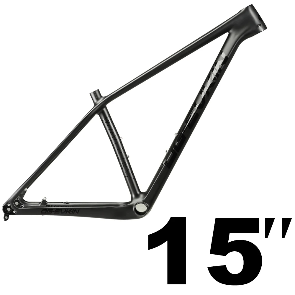CF-052-15-S OG-EVKIN CF-052 29er MTB карбоновая велосипедная Рама 135x9 мм QR или 142x12 мм через ось дисковая рама карбоновая для горного велосипеда BB92 велосипедная Рама - Цвет: CF-052-15-S