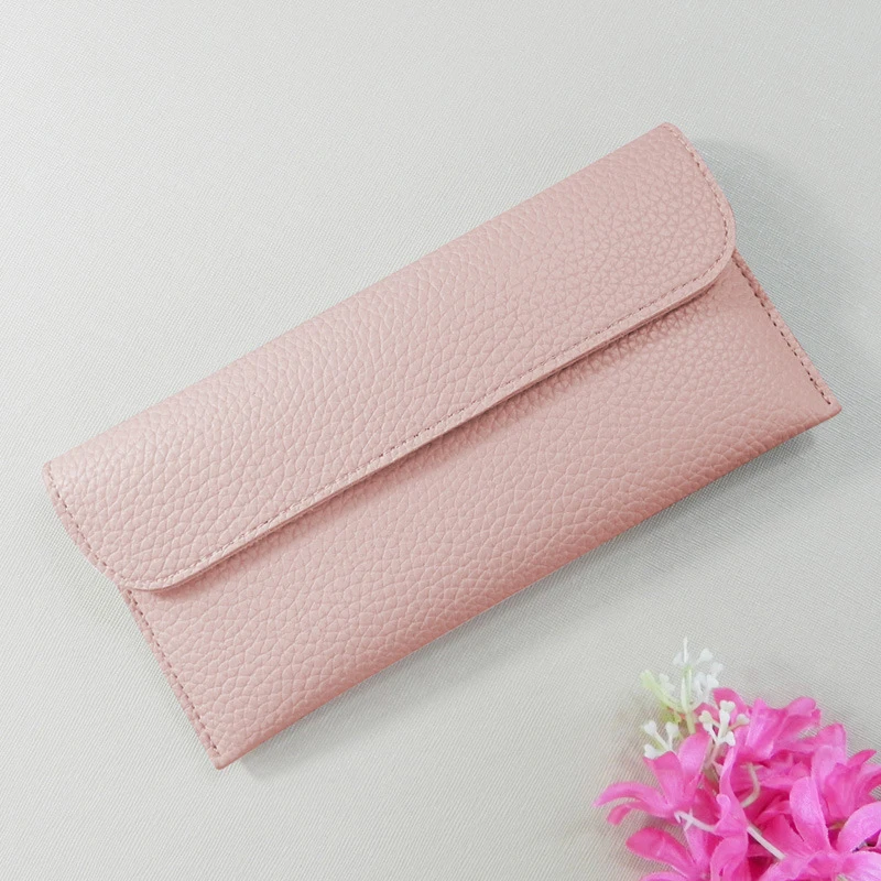 

New Women's Wallet Long Purse With Metal Buckle Fashion Thin Leather Purse Wallets For Money Card Holder Porte Monnaie Femme