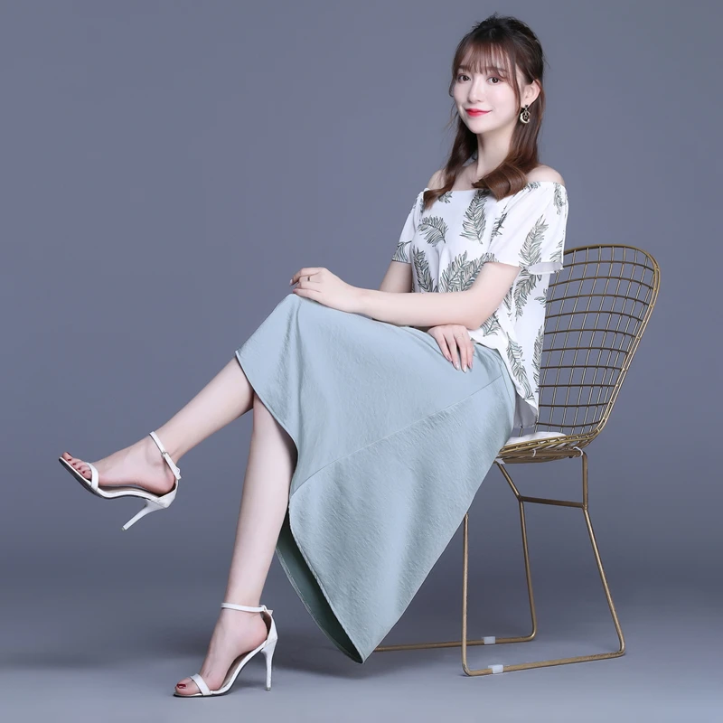 Женская атласная юбка TingYiLi элегантная офисная длинная с высокой талией в