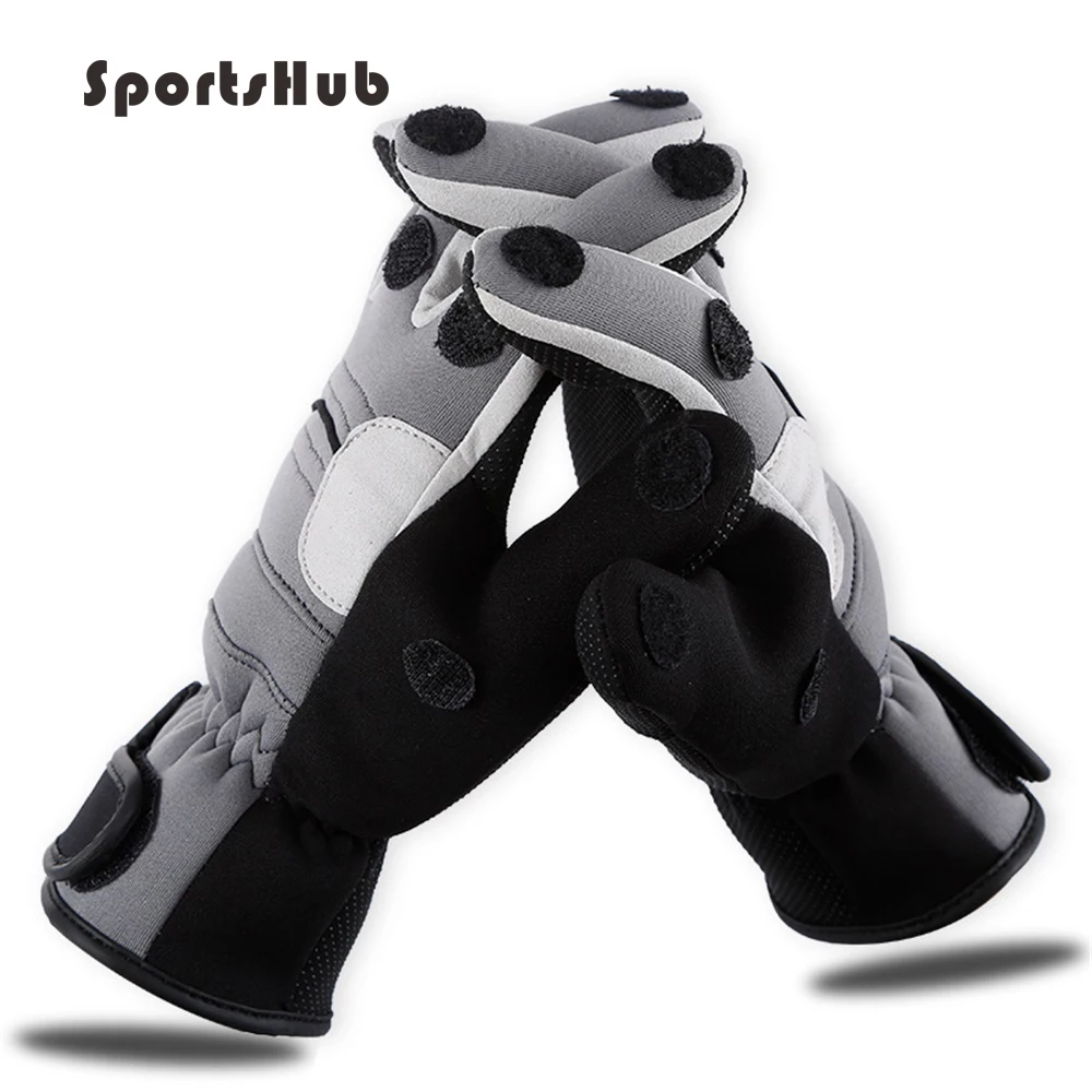Спортивные ветрозащитные противоскользящие теплые бархатные перчатки без