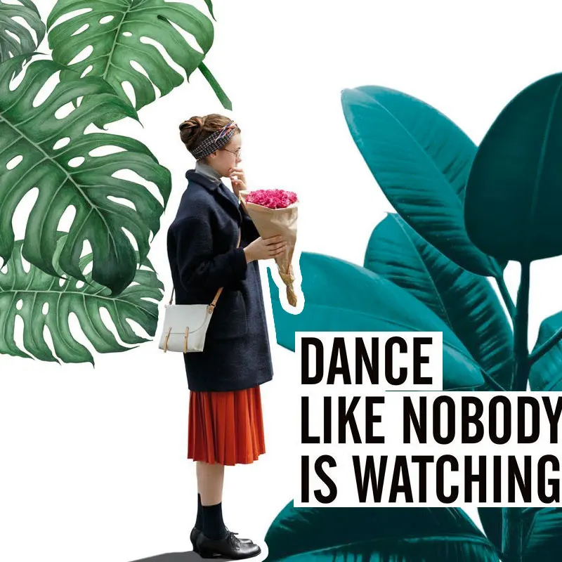 9 шт./упак. 2019 винтажные широкие листья дамские слова наклейка сделай сам альбом