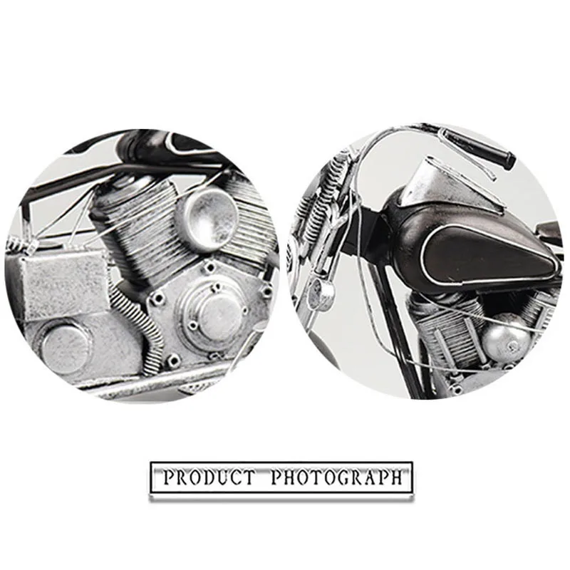 

Simulation American Indian Motorcycle Diecast Tin Handicrafts Retro Nostalgia Bar Office Desktop Decoration Ornament Gift