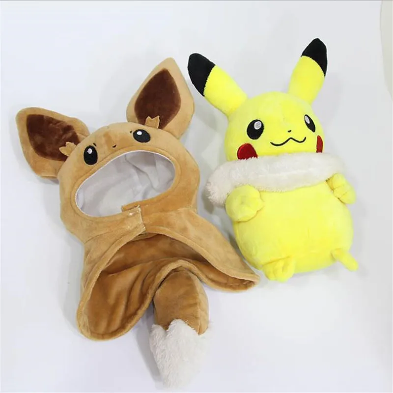 TAKARA TOMY Pokemon плюшевая игрушка Пикачу Косплей Eevee кукла y 300 мм тыкать Монстр Аниме