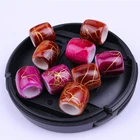 100 шт.пакет акриловые бусины для волос 6,8 мм, бусины для дредов с большим отверстием для крупной оплетки дредов, аксессуары для волос