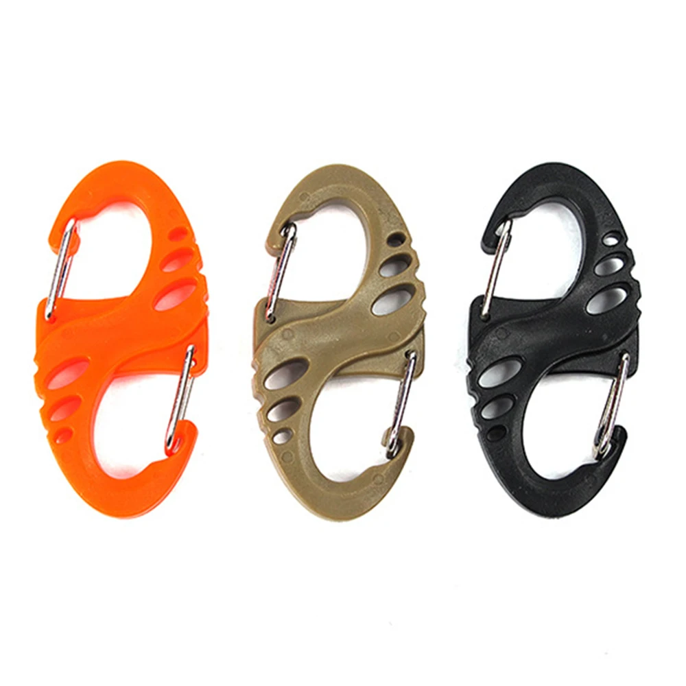 

Climbing Carabiner Clip Keychain For Backpack Outdoor Buckle Snap Lock Clasp Hook Hanger Hang Fastener Dual Buckle Shackle