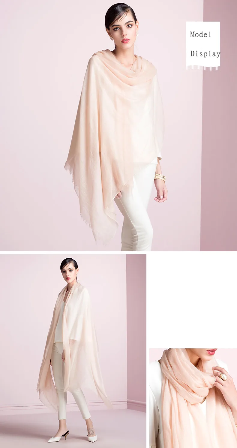 Шарф женский из чистого кашемира роскошная брендовая модная Длинная тонкая шаль