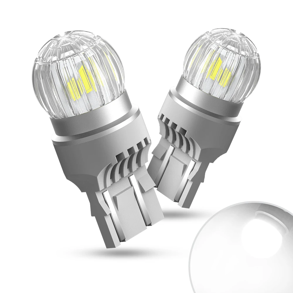 

Дневные ходовые огни красного и белого цвета, светодиодные лампы AUXITO T20 7443 W21/5W 7440 W21W для Лада, Ауди, БМВ, Фольксваген, Форд, 2 шт.