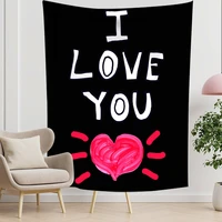 printed tapestry wall hanging aesthetic anime hearts tapestry valetines day home bedroom decor witchcraft 0 7511 31 51 52m