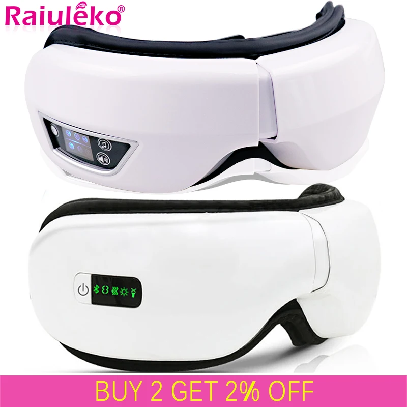 

Eye Massager 4D Smart Airbag Vibration Magnetic Eye Mask Eye Care Instrumen Heating Bluetooth Music Relieve Fatigue Dark Circles