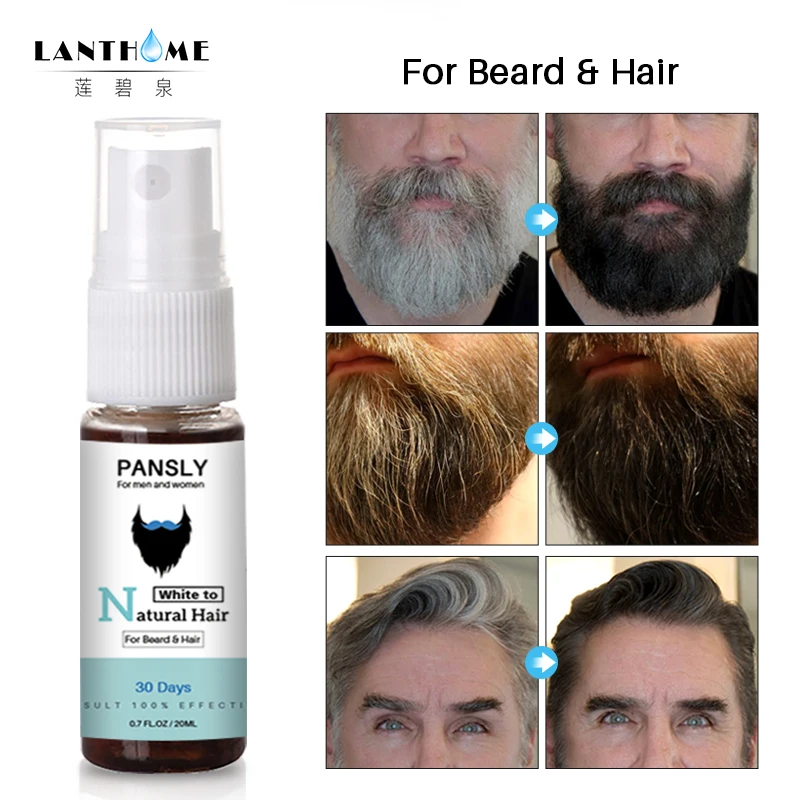 

Organic Beard Oil Men Mustache Black Gray Beard Dye Spray Fast Color Growth Essence Serum Beard Wax Facial Hair Grow Confidence
