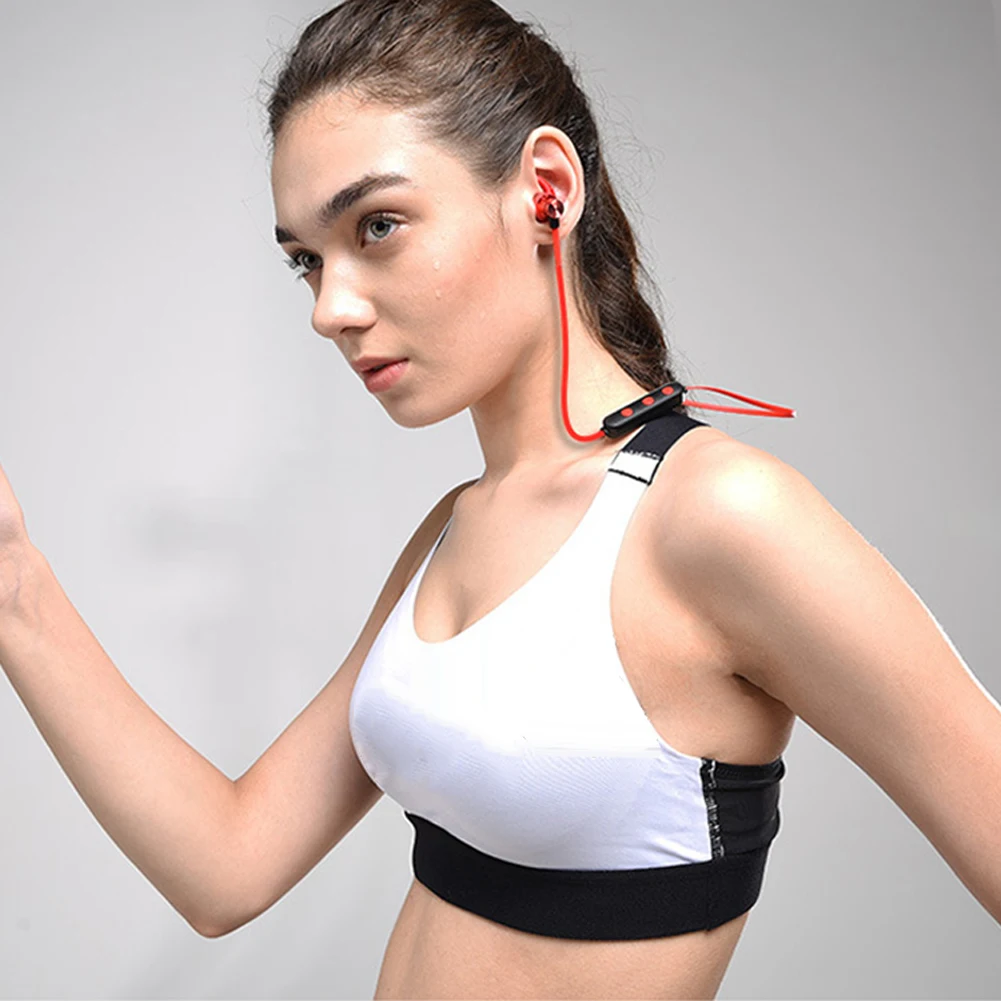 With Microphone HIFI TF Card Fitness Bluetooth 5.0 Waterproof Mobile Phone Sweatproof Running Sport Magnetic Wireless Headset |
