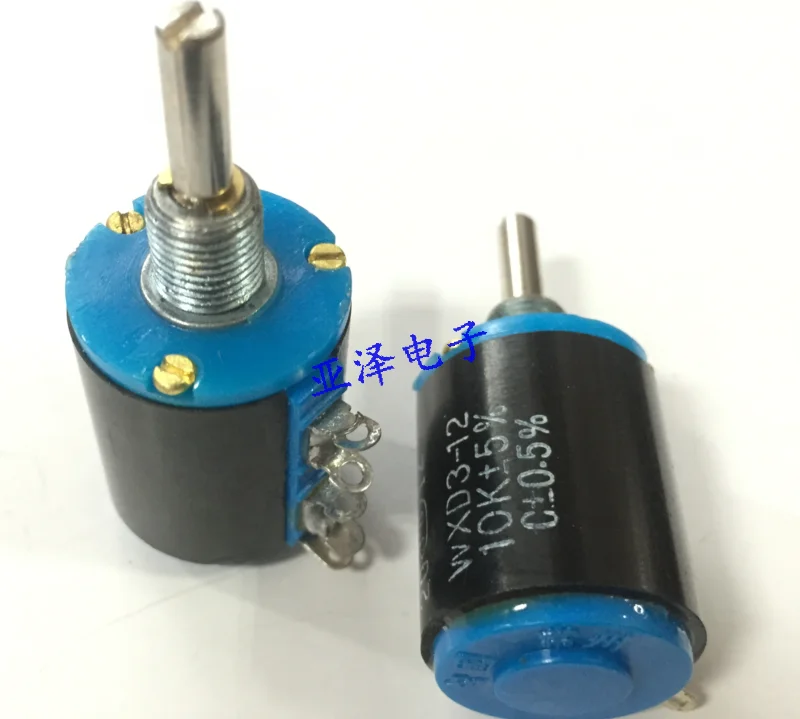 3 шт. многоповоротный потенциометр с 5 поворотами 220 Ом 1 к 2 К 4 7 10 длина вала 20