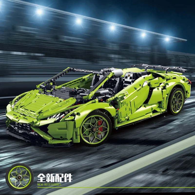 Зелёный Супер спортивный автомобиль модифицированный блок питания модель