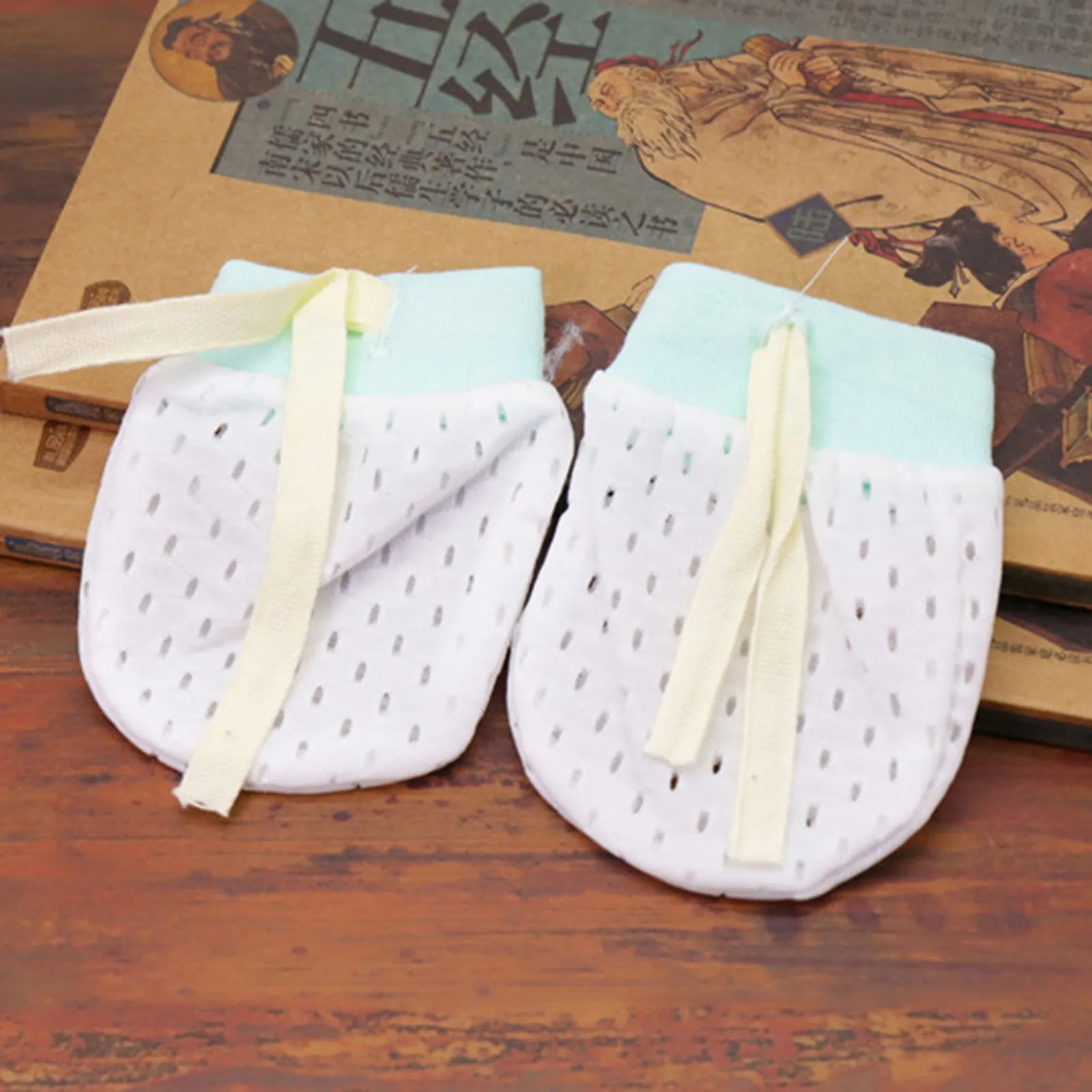 

Sagace 2021 New Gloves Indoor Fasion 1pair Newborn Baby Cotton Gloves No Scratch Mittens For 0-6 Months