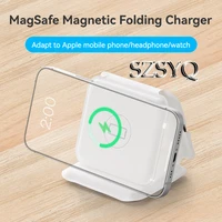 2021 new original fast wireless magnetic 3 in 1charger for iphone 13 12 mini 11 pro max charging pad for airpods watch