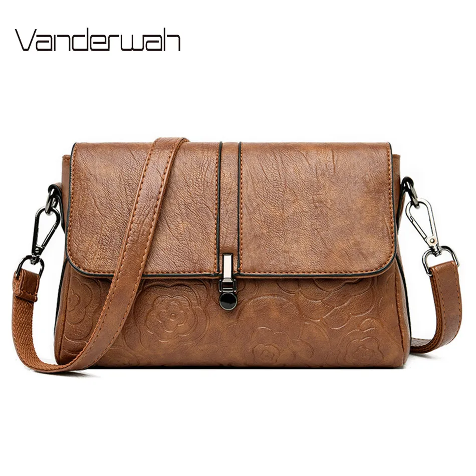 Высококачественные кожаные дамские сумки на плечо для женщин 2020 элегантные