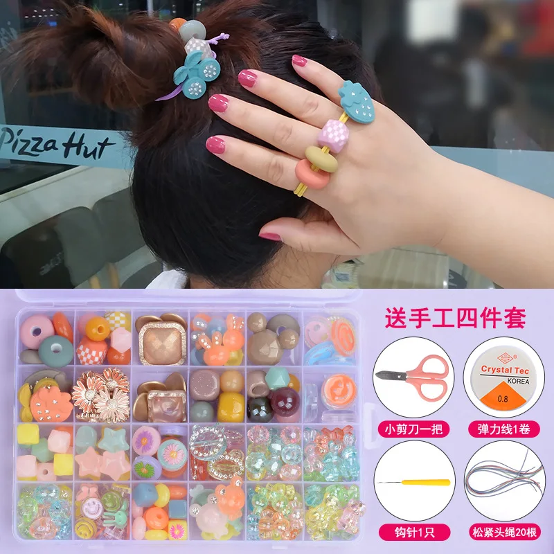 

24 Children's Acrylic Handmade Diy Girls Beaded Headband Bracelet Making Kids Toys for Girls 8 Years Old Girls Toys for 7 Years