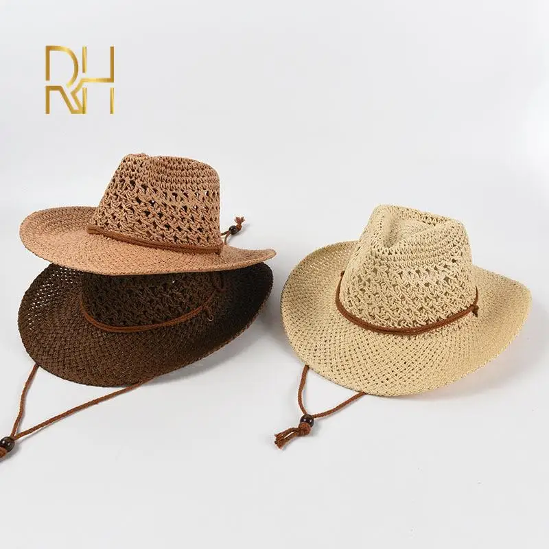 Женские летние Шапки шляпа Панама для защиты от солнца ручная работа соломенный