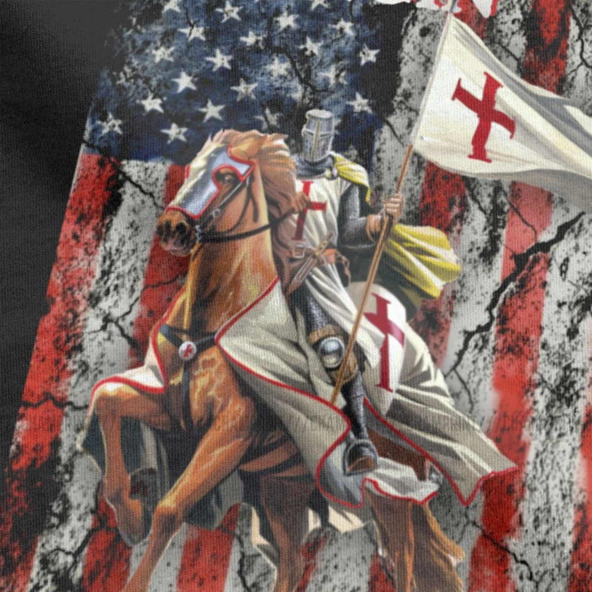 Мужская футболка с изображением рыцарей Templar Let The Crusade Start Deus Vult хлопковая
