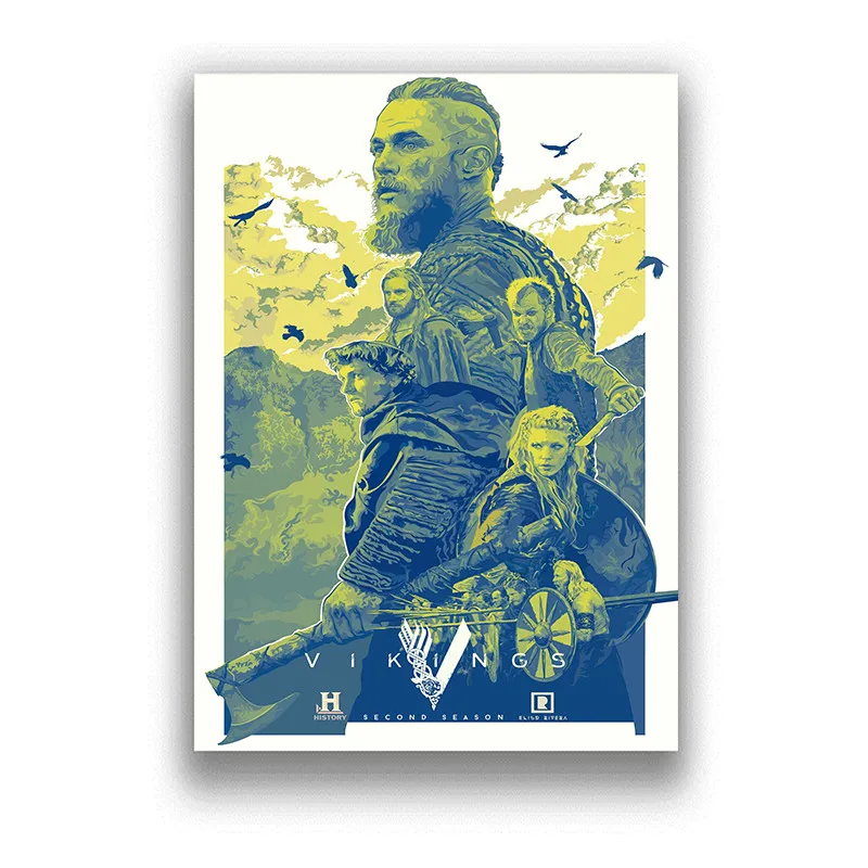 Принты Vikings на белой мелованной бумаге четкое изображение для гостиной спальни
