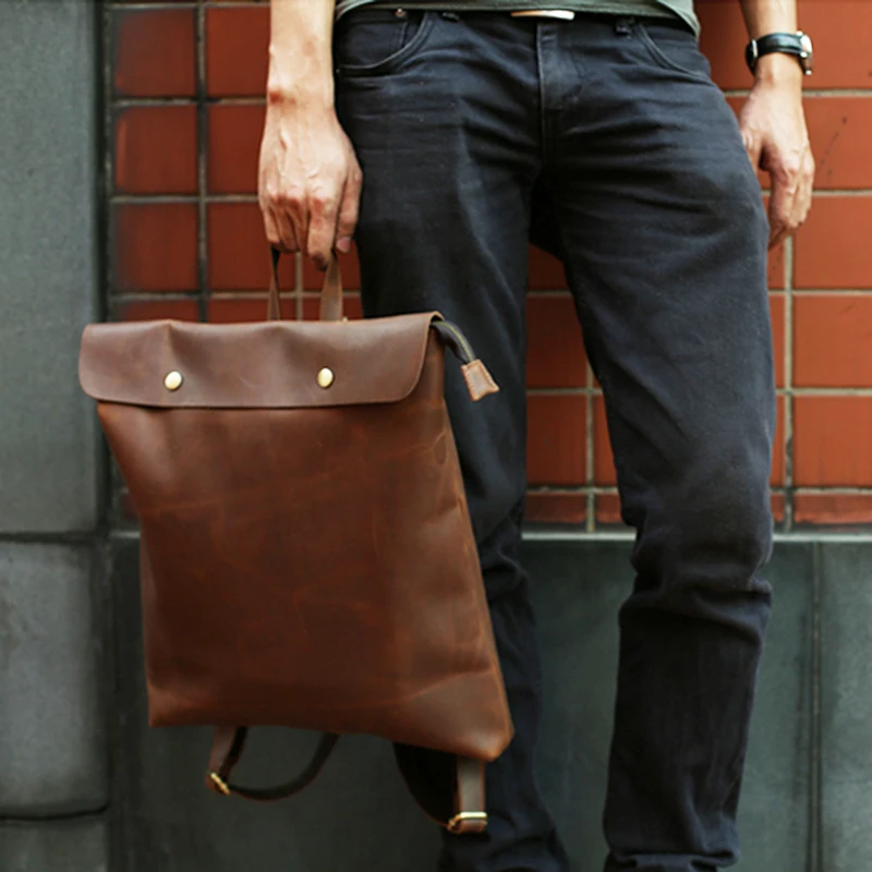 Мужской рюкзак из натуральной кожи с отделением для ноутбука|Мужские рюкзаки| |