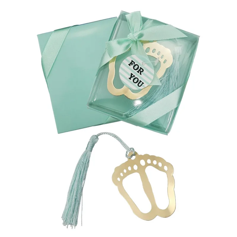 Металлическая Золотая закладка для детской ступни крещение душа свадебные