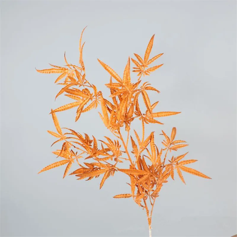 10Pcs Fake Long Stem Japanese Maple (4 stems/piece) 35.43&quot Simulation Plastic Maples for Wedding Home Artificial Plants | Дом и сад