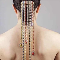 personalized color tassel rhinestone hair accessories head chain ins fashion ladies round crystal pendant hair chain headwear
