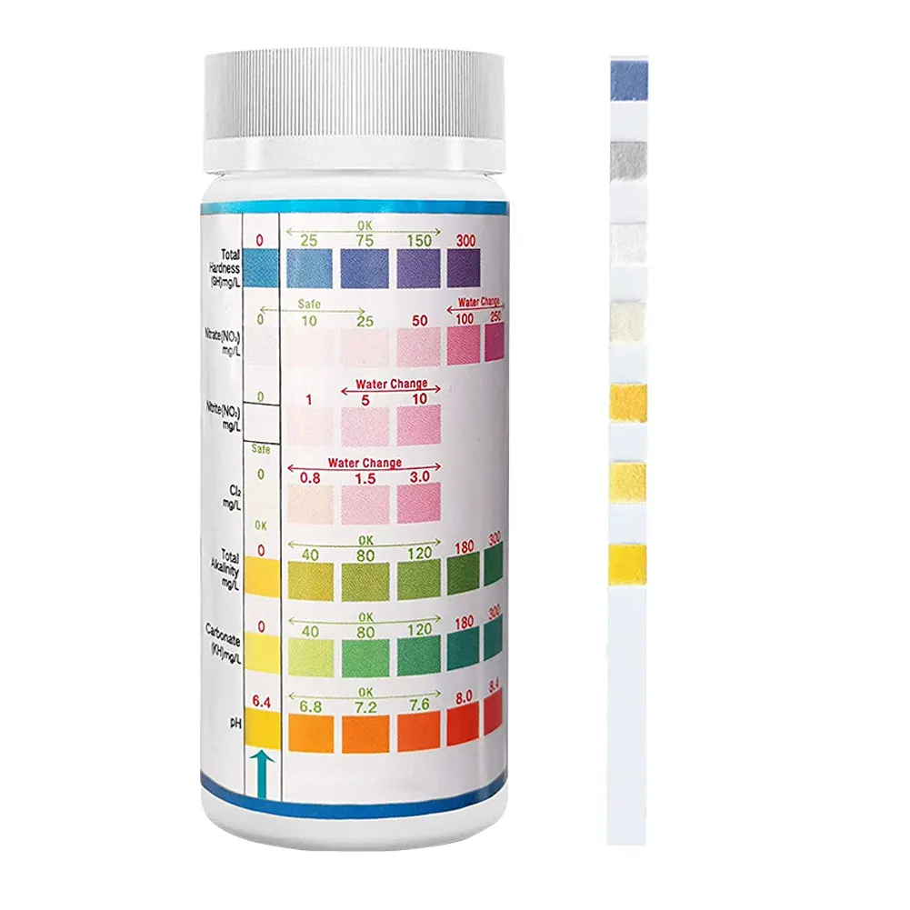 

Test Strips Measuring Strips 7 In 1 Swimming Pool Test Kit For Hot Tub Warm Water Test Total Hardness 100PCS Test Strips