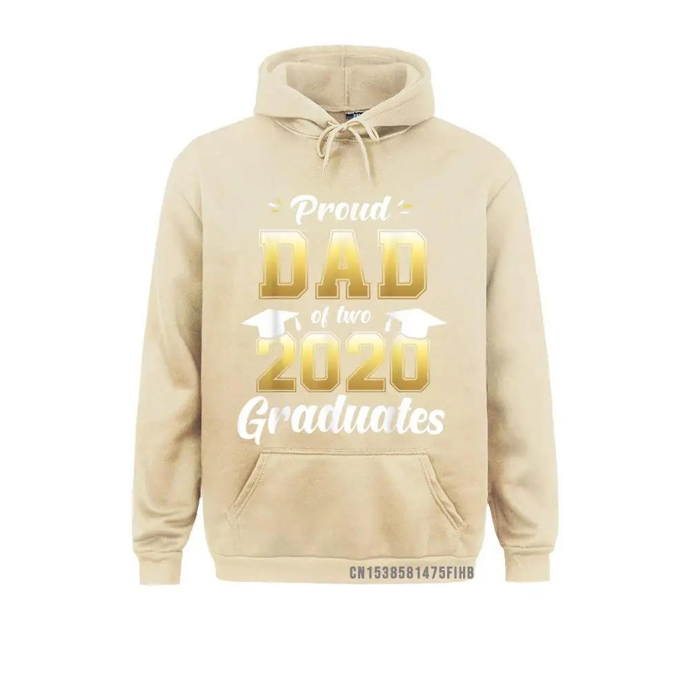 Proud Dad Of Two 2020 Graduates Harajuku Senior 20 Twins Gift Hoodie Cheap Custom Sweatshirts Mens Hoodies Winter Hoods images - 6